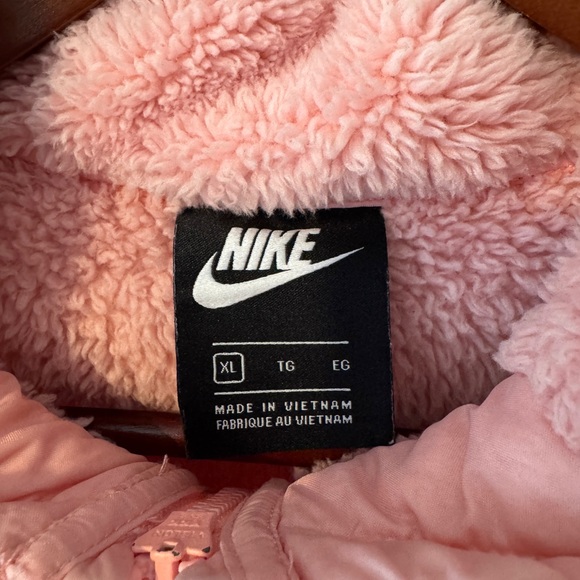 πβ¨Nike Sherpa Fleece Zip Hoodie | Womenβs XL | Cozy Pink Teddy - Picture 2 of 9